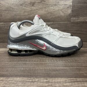 Nike Reax Run 5 White Silver Pink Womens US Size 7 407987-116 Running Shoes